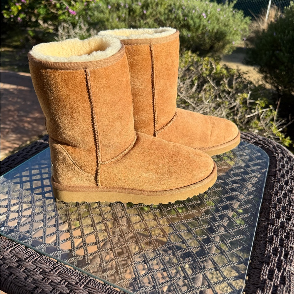 UGG Tan Sheepskin Lined Boots